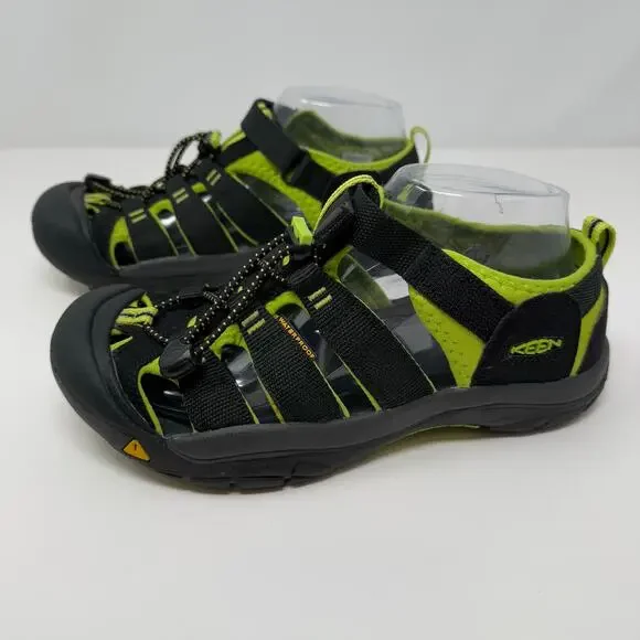 Keen Newport H2 Sandals Big Kids 6 Black Neon Green Hiking Sandals EUC - Picture 5 of 13
